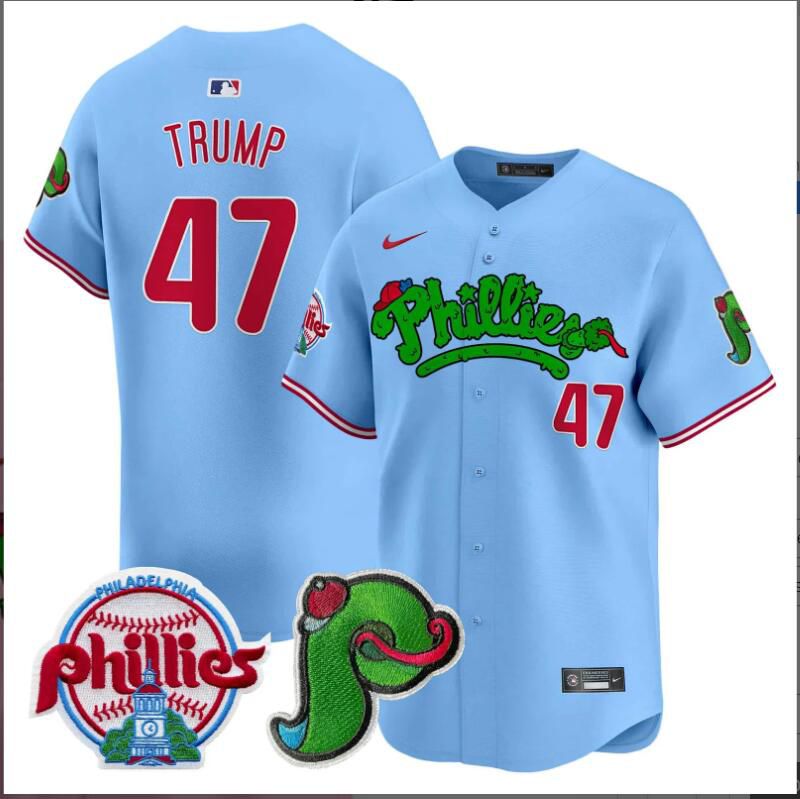 Men Philadelphia Phillies #47 Trump blue Limited 2024 MLB Nike jersey